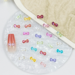 Autocollants pour ongles ronds en résine transparente japonaise 3D Aurora Fine Sparkle, matériel de bricolage pour l'art des ongles, échantillon gratuit - Product Image 3