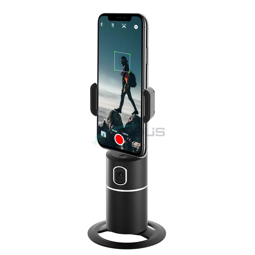 360 rotazione follow up Video attrezzatura per podcast stabilizzatori per treppiede cardanico AI auto face tracking supporto per fotocamera per telefono cellulare
