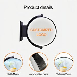 High Brightness <b>Illuminated</b> Business display Projected Signage Led Rotating Advertising Light Box Sign for Outdoor Restaurants - Product Image 2