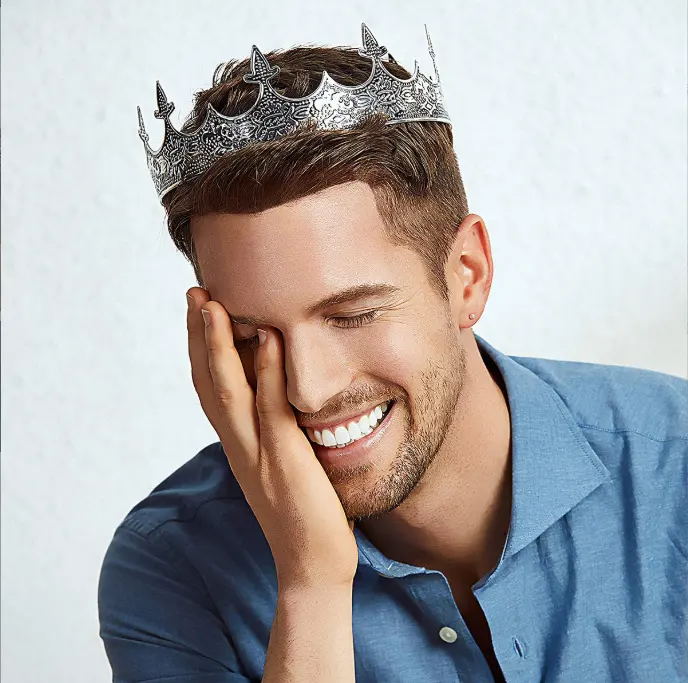 King Queen Crown Man Party Halloween Rhinestone Crystal Tiaras Crown for Queens Corona hair jewelry diadema