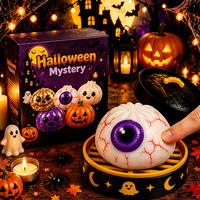 Boîte mystère de jouets sensoriels anti-stress Halloween Ghost Dumpling Squishy en forme de boulette vapeur, cadeaux de fête avec certification CPSC CPC