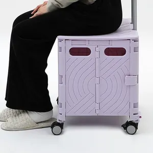 2024 neues mould-design rollwagen trolley-box multifunktionale aufbewahrungsbox für snacks und verschiedene speisen 65 l cart kofferraum aufbewahrungsbox