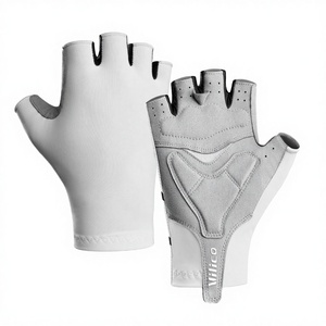 Guantes de Motociclismo Retro de Cuero y Fibra de Carbono, Transpirables, de Medio Dedo, para Hombre y Mujer, para Verano, Motocross, Carreras Todoterreno - Product Image 4