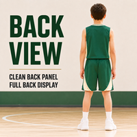 Uniforme de basket-ball personnalisé pour les jeunes, ensemble de maillot sans manches en mesh à col en V et short pour les tournois de basket-ball pour adolescents