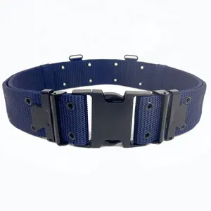 Ceinture d'uniforme de sécurité malaisienne bleu marine à dégagement rapide personnalisée avec cintre