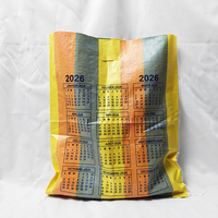 Sac fourre-tout de marché en polypropylène tissé laminé et enduit, robuste, à rayures colorées, avec poignée