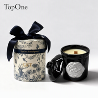 Benutzerdefiniertes Logo Schwarze Glas-Sojawachs-Aromatherapie-Kerze - Private Label OEM/ODM Geringe Mindestbestellmenge Großhandel Guangdong Individuelle Form für Zuhause