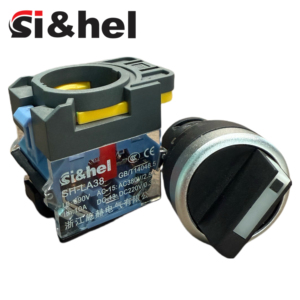 SI & HEL LA38 22mm <span class=keywords><strong>3</strong></span> 위치 자동 잠금 푸시 버튼 380V 10A 6A 플라스틱 케이스 플랫 노브 전자 홈 전원 1NO 2NO 1NC LED - Product Image 2