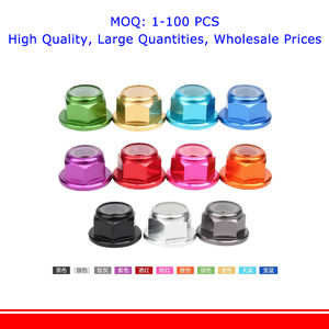 एम 2 एम 3 एम 4 एम 5 एम 6 एम 8 रंगीन फ्लैंज एल्यूमीनियम लॉक नट अंतःस्थापित 11 रंग स्व-लॉकिंग स्क्रू कैप - Product Image 3