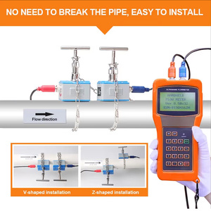 非接触超音波水流計キャリパー超音波流量計ポータブル液体ハンドヘルド超音波流量計 - Product Image 3