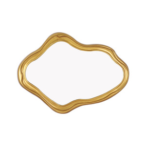Specchio da Bagno a Parete in Stile Barocco Francese, Forma Irregolare, Cornice in PU per Soggiorno, <span class=keywords><strong>Sala</strong></span> da <span class=keywords><strong>Pranzo</strong></span>, Trucco e <span class=keywords><strong>Arredamento</strong></span> Casa - Product Image 5
