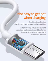 Câble de charge USB V8 pour Android, vente en gros d'usine, compatible avec les téléphones mobiles et les montres connectées, charge rapide