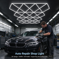 Lampe LED pour atelier de réparation automobile, lumière blanche 6500K à intensité variable, installation personnalisable, démontage facile pour atelier et salle d'exposition