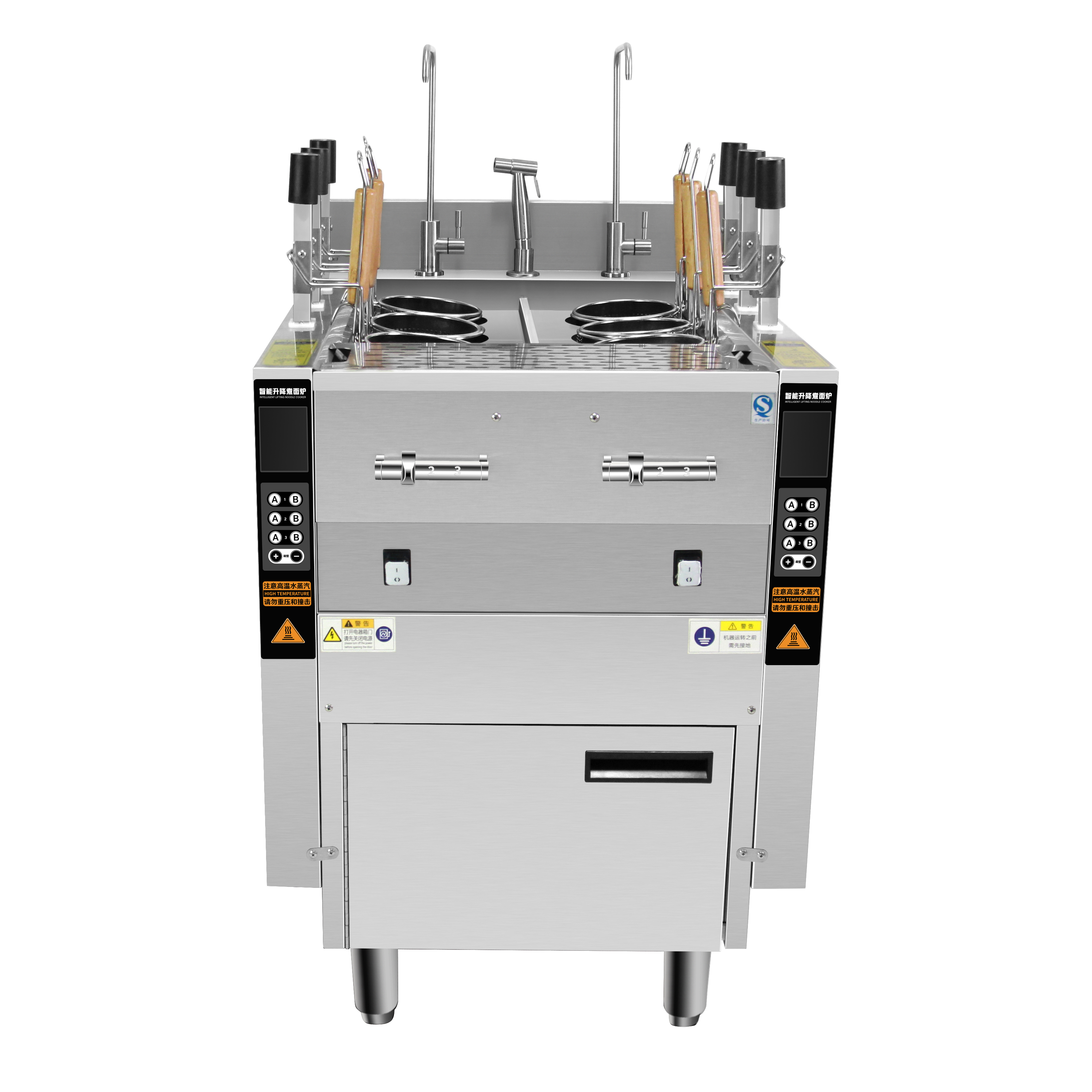 Автоматическая подъемная газовая лапша с 6 головками, коммерческая промышленная лапша, бойлер, машина для приготовления макаронных изделий