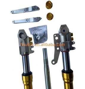 อะไหล่ช่วงล่างมอเตอร์ไซค์ MIO AEROX CNC แบบปรับได้ โช้คอัพหน้าอะลูมิเนียม แกนบัง<span class=keywords><strong>ค</strong></span>ับเลี้ยวสำหรับ YAMAHA - Product Image 5