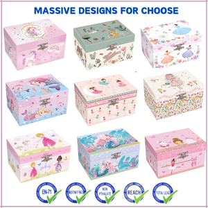 Boîte à bijoux musicale classique Jakos Factory Ballerina pour filles, boîte de rangement personnalisée, boîte à musique, cadeau <span class=keywords><strong>d</strong></span>'anniversaire - Product Image 4
