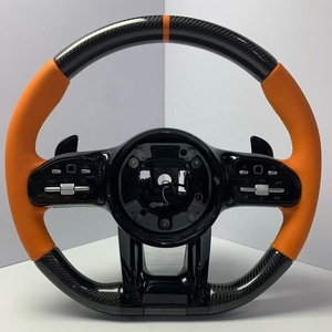 Volant en fibre <span class=keywords><strong>de</strong></span> carbone pour Mercedes-Benz AMG E300 C200 W213 W205 C63 C43 avec bouton Dragonfly - Product Image 4