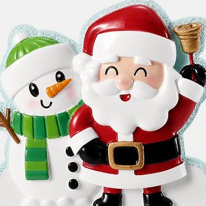 Décoration en résine en relief <span class=keywords><strong>de</strong></span> groupe familial <span class=keywords><strong>Père</strong></span> Noël, Bonhomme <span class=keywords><strong>de</strong></span> neige, Renne, Pingouin, sur socle enneigé autoportant, cadeau <span class=keywords><strong>de</strong></span> Noël - Product Image 5