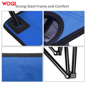Silla Plegable para Camping Woqi, Azul Oscuro, Aluminio y Tela Oxford, Silla de Jardín Portátil para Uso en Exteriores, 43X43X80 - Product Image 5
