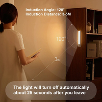 Lampu lemari LED, lampu kabinet Sensor gerak dapat diisi ulang untuk rumah
