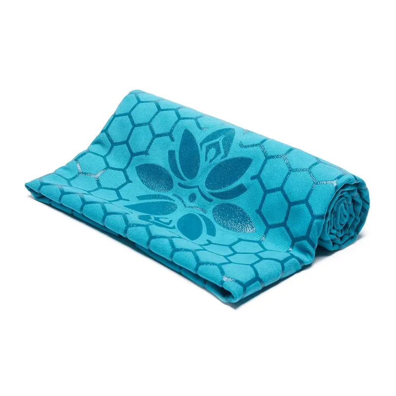 Venta al por mayor de poliéster de microfibra al aire libre antideslizante logotipo personalizado de impresión portátil plegable adultos Yoga Mat toalla