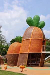 Sculpture de carotte en acier inoxydable brossé sur mesure |   Design d'art moderne pour la décoration de paysages extérieurs et de parcs - Product Image 3