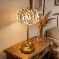 Lampe de table décorative en cristal avec commande tactile, lampe de bureau LED sans fil rechargeable pour la maison, le bar, le mariage, le restaurant