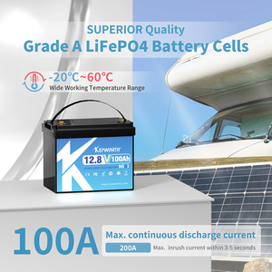 Baterai EU/US Kepworth Lifepo4 <span class=keywords><strong>12V</strong></span> 100Ah Lithium Ion untuk Penyimpanan Energi Surya Paket Baterai <span class=keywords><strong>12V</strong></span> 100aH <span class=keywords><strong>Mini</strong></span> dengan Bluetooth - Product Image 5