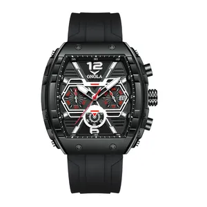 Onola Horloge 6852 Groothandel Vierkante Mode Sport Horloges Reloj Mujer Luxe Nieuwe Design Quartz Top Horloges Voor Mannen