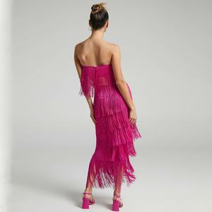 Ensemble de vêtements pour femmes tendance 2024 personnalisé, hauts de corset sexy pour soirée et jupe longue, deux pièces - Product Image 4