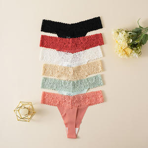 Hoogwaardige dames slipjes met bloemenprint, ademend, laag uitgesneden, gebreid ondergoed, dunne <span class=keywords><strong>hipster</strong></span> snit voor dagelijks gebruik - Product Image 3