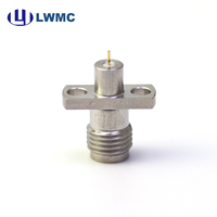 Receptáculo LWMC SMA Hembra de 2 Orificios con Montaje en Brida, Acero Inoxidable, Distancia entre Ejes Máxima de 1.30, 8. 64 mm 0. PIN de 38 mm hasta 18 GHz