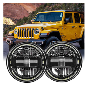 ไฟหน้ารถยนต์ LOYO 7 นิ้ว รุ่น Tj7 แบบ LED สำหรับรถจี๊ป ไฟหน้าทรงกลมแบบ LED สำหรับรถจักรยานยนต์ ไฟหน้าสำหรับรถจี๊ปแรงเลอร์ <span class=keywords><strong>Jl</strong></span> - Product Image 1