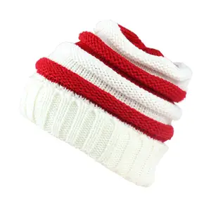 柔软懒散豆豆针织保暖冬季男女通用帽子厚女式男式亚克力冬季针织豆豆帽子