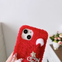 Coque de téléphone portable en peluche TPU avec motif de chapeau de Noël pour iPhone 18 Pro Max, coque de protection intégrale pour iPhone 17 Pro Max