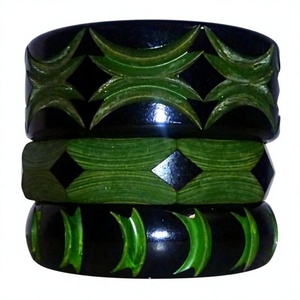 High Carved <b>Red</b> Ceramic Resin Bangle Bangles With Leaf Pattern Classic Stylish Design Unisex Jewelry Gift Wedding Party Woman - Product Image 4
