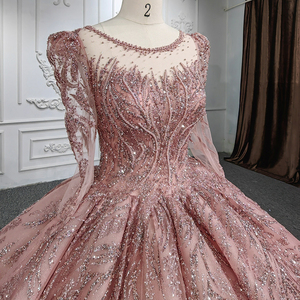 9962 New Custom Luxury Elegant Romantic Applique Ball Gown <b>Long</b> <b>Sleeve</b> <b>Prom</b> <b>Dress</b> - Product Image 5
