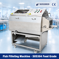 Machine Professionnelle de Filetage de Poisson Inox Alimentaire Puissance de 8 kW Coupe Réglable pour Tilapia Découpe du Poisson