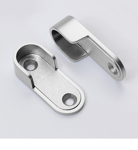 Accesorios de armario varillas colgantes ovaladas asientos de brida de aleación simple herrajes para muebles bandejas de ropa fábrica al por mayor hogar - Product Image 2