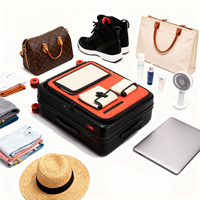 Valise à roulettes Covestro PC Spinner, ouverture frontale, imperméable, en Oxford léger, avec extension et porte-gobelet, pour voyage