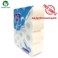 Papier toilette ultra doux 3 plis en pâte de bois vierge, rouleau standard avec mandrin, pour usage domestique 2026