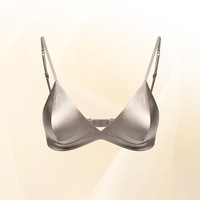 Soutien-gorge d'usine sexy en soie pure de couleur unie de haute qualité soutien-gorge complet pour femmes en soie véritable soutien-gorge sexy sans couture