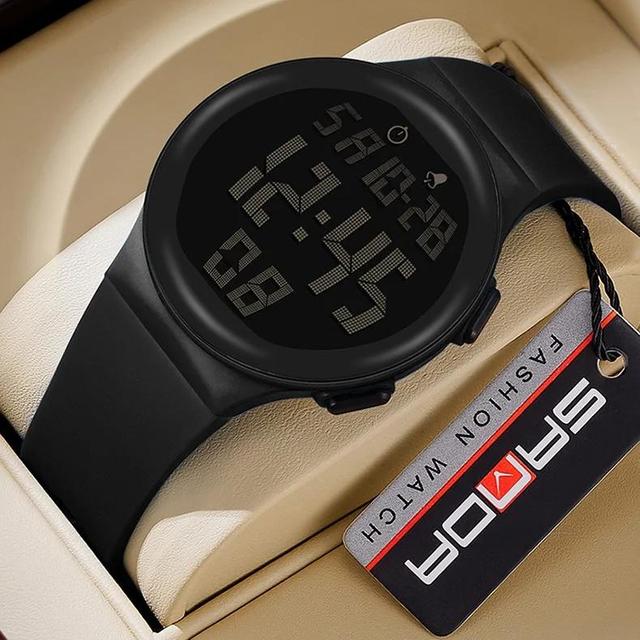 Sanda 2151 Ultra-thin Sports Watch for Men Fashion Countdown Waterproof LED Digital Calendar Wristwatches Mens Reloj Hombre