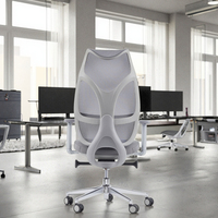 Chaise de bureau ergonomique en maille à dossier haut moderne de Chine, avec support lombaire réglable, vérin à gaz certifié, alliage d'aluminium