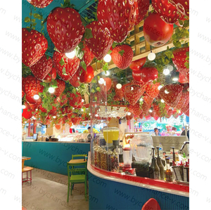 Décoration de Galerie d'Art Moderne, Fruits Artificiels, Fraise Géante Surdimensionnée pour la Décoration d'Événements et de Fêtes - Product Image 2