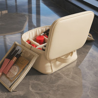 Sac de toilette de voyage personnalisé de petite taille, fabricants de cosmétiques, sac de maquillage personnel avec miroir LED, sac de maquillage LED