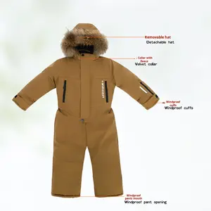 Automne Hiver 2025 Vêtements de neige de <span class=keywords><strong>ski</strong></span> imperméables doublés de polaire une pièce - Product Image 4