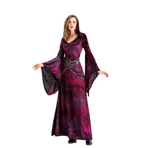 Costume de démon de feu, déesse de l'enfer, robe longue pour femme adulte, costume de vampire, performance de cosplay d'Halloween, Luolan, style européen-américain - Product Image 2