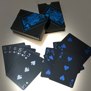 Vente en gros <span class=keywords><strong>de</strong></span> feuilles étanches pour jeu <span class=keywords><strong>de</strong></span> cartes <span class=keywords><strong>de</strong></span> <span class=keywords><strong>casino</strong></span>, <span class=keywords><strong>de</strong></span> poker Pvc 100%, jeu <span class=keywords><strong>de</strong></span> cartes à jouer en plastique noir - Product Image 6