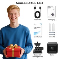 Mini caméra réseau sans fil 130 °   Caméra de surveillance IP intelligente grand angle pour la sécurité domestique intérieure avec stockage sur le cloud TF